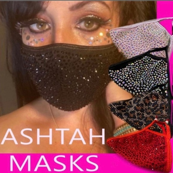 🎉 HP🎉✨ #25 Tiger✨  Crystal Bling Mask - Picture 3 of 13